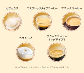 イメージ画像:多彩なカフェメニューを楽しめるコーヒーマシン