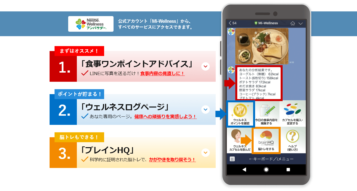 ネスレ会員なら、誰でも無料で使えるサービスがいっぱい 今日から、ウェルネスライフをはじめよう!
