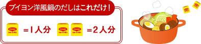 ブイヨン洋風鍋のだしはこれだけ!