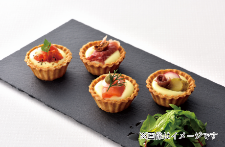 もっちりレアチーズの前菜プチタルト