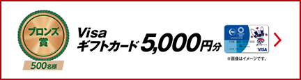 ブロンズ賞 VISAギフトカード5000円分