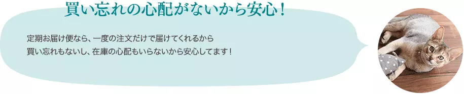 買い忘れの心配がないから安心!